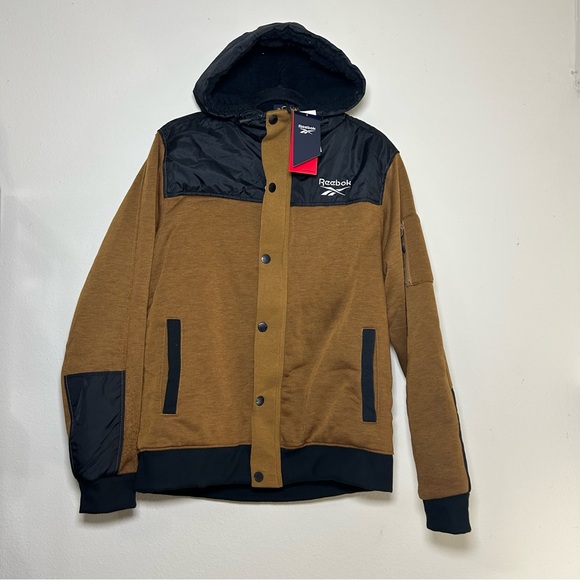 NWT Reebok Men's Brown Sherpa Lined Jacket Size XL - Picture 2 of 9